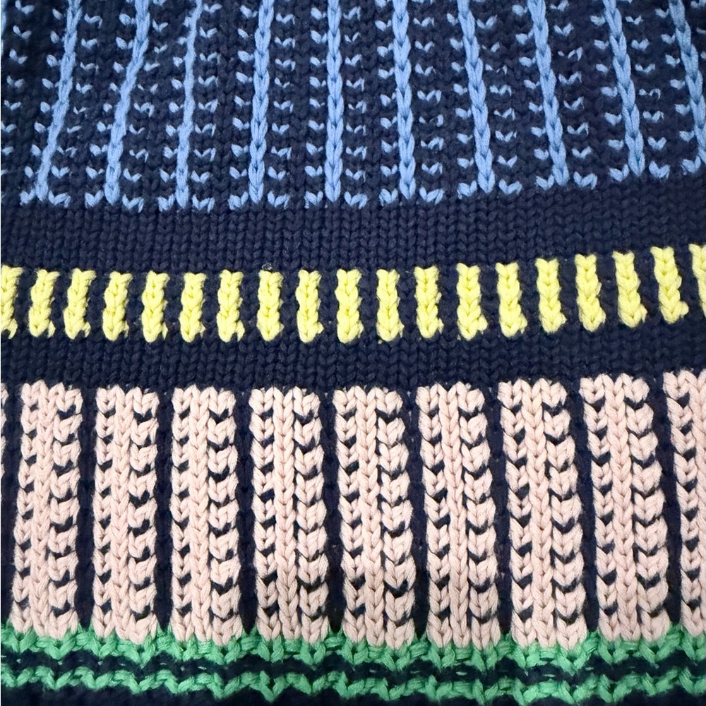 Veronica Beared Jacquard Knit Striped Knit Top - Picture 8 of 14